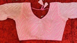 Pink Blouse with Silver Detail