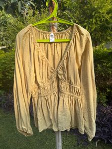 Mustard Peplum top