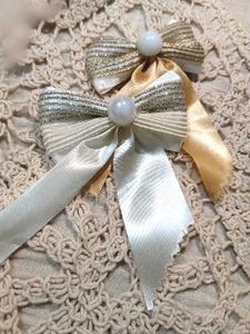 Elegant Pearl Bow Hair Clips