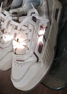 Women's White &amp; Purple Sneakers