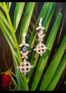 Western Korean Long Earrings Design