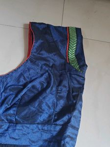 Stylish Blue Silk Blouse