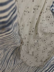 Blue Striped Tiered Maxi Skirt