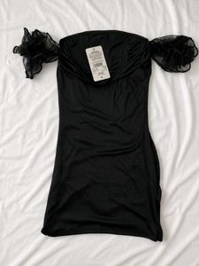 Black Corset Mini Dress with Tag