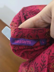 Srishti Stylish Pink Printed Kurta