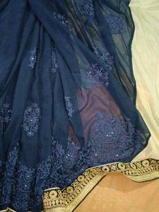 💙✨ Royal Blue Designer Saree