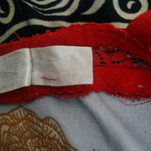 Bridal Red Lace Push-Up padded Bra net