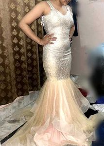 Elegant Tiered Mermaid Gown hot flared designer
