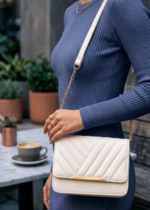 Minimalist Beige Sling bag