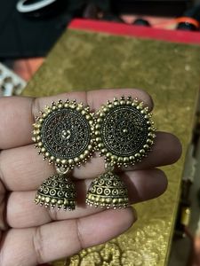 Antique Gold Jhumka Earrings