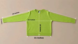 LIME GREEN CLASSIC CREW NECK SWEATER