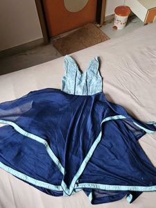 Elegant Blue Party Dress