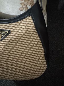 Prada Cleo Raffia leather Shoulder Bag