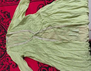 Light Green Embroidered Kurta Anarkali