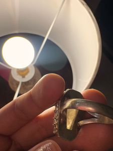 Coffin Moonstone Ring