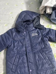 Boy's Navy Blue Padded Jacket