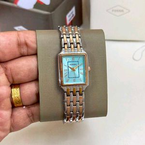 Fossil Rectangular Two-Tone Watch