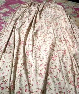 Floral A-Line Midi Skirt