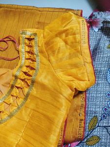 New Saree With Designar Blause