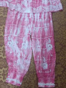 Pink Tie-Dye cord set