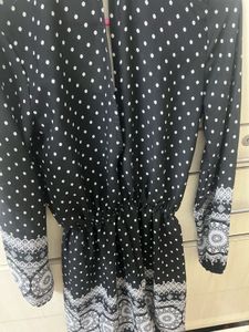 Polka Dot Long Sleeve Romper