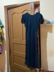 Elegant Black Sheer Maxi Dress