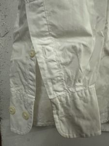 Men's White Band Collar Shirt