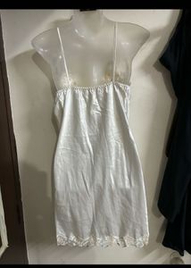 Elegant White Lace Chemise