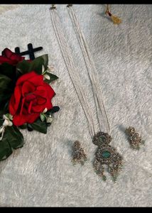 Elegant Beaded Necklace and Earring Set