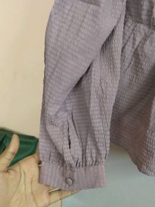Atmosphere Wrap-Front Peplum Top