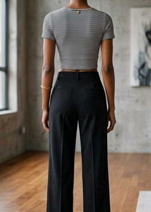 Classic Striped Cropped T-Shirt