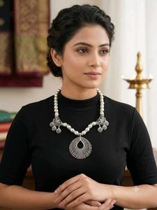Oxidised Silver Choker &amp; Earrings Set