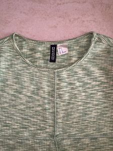 Light Green Marled Knit Top