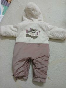 Cute Baby Snowsuit with Bear Detail