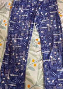 Blue Printed Palazzo Pants