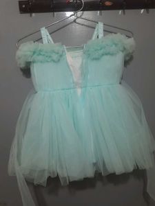 Cute Mint Tulle Flower Dress
