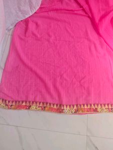 Beautiful Pink Embroidered Saree