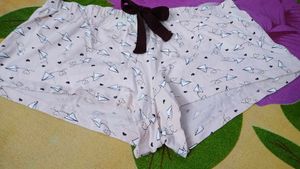 Cute Paper Plane Pajama Shorts