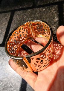 Luxury Gold Cutwork Cuff Kada – Star Jali Design |