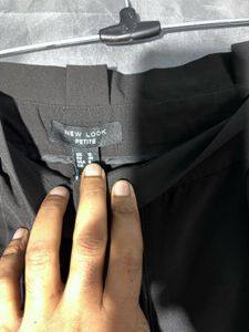 Chic Black Paperbag Waist Pants
