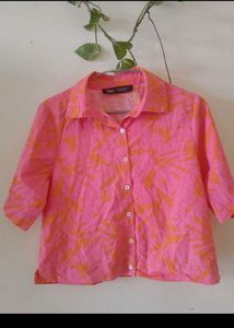 Floral Cropped Shirt - Vibrant Colors!