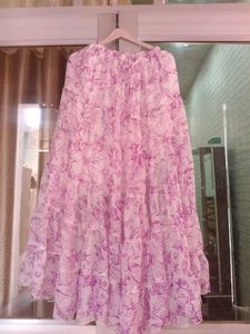 Flowy Floral Tiered Maxi Skirt