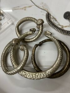 Vintage Silver Tone  Bangles,hasli & kada fo