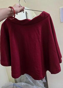 Chic maroon Skater Skirt