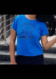 Blue Graphic Print T-Shirt
