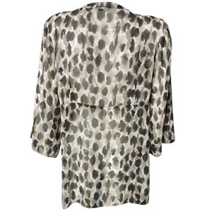 Chic Leopard Print Ruffled Tunic Top