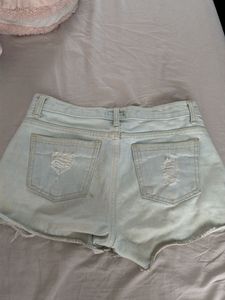 Y2K Ripped Denim Shorts