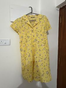 Yellow Floral Mini Dress