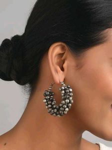 Boho mid heavy ghungroo Hoop Earrings