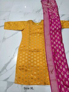 Elegant Mustard Kurta Set